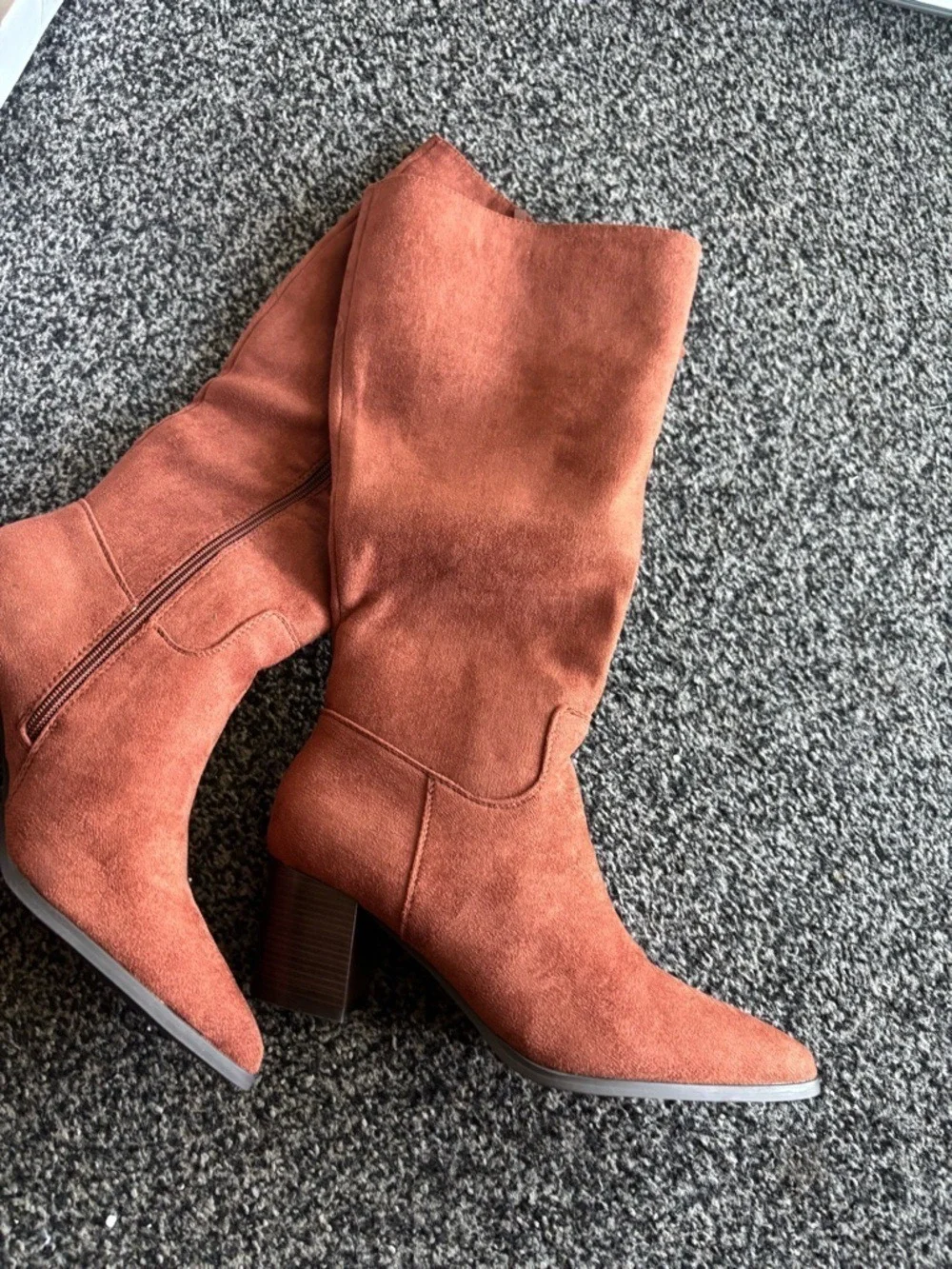 Shoe N Tale Women's Brown Suede Knee High Boots Size 41